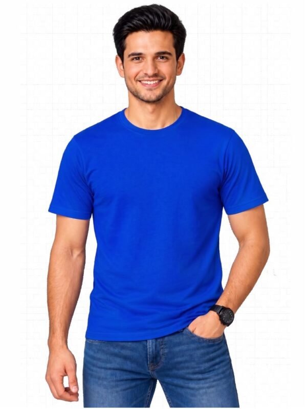 Royal Blue 100% Cotton T-shirt for Men